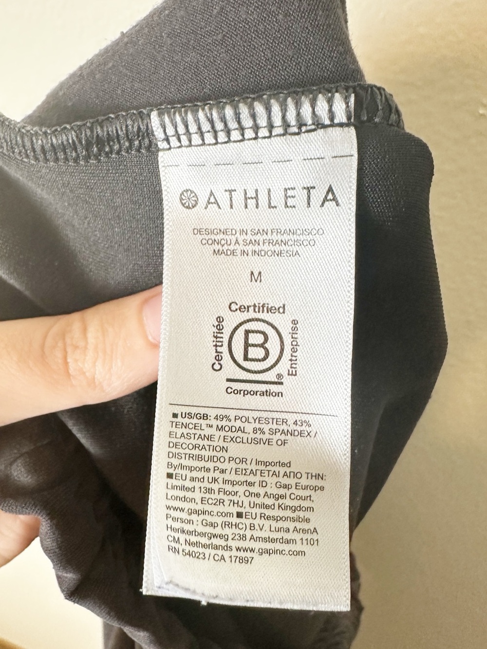 Athleta Seasoft Mid Rise Straight Leg Sweatpant Pant Washed Black Dark Grey M - Picture 8 of 10